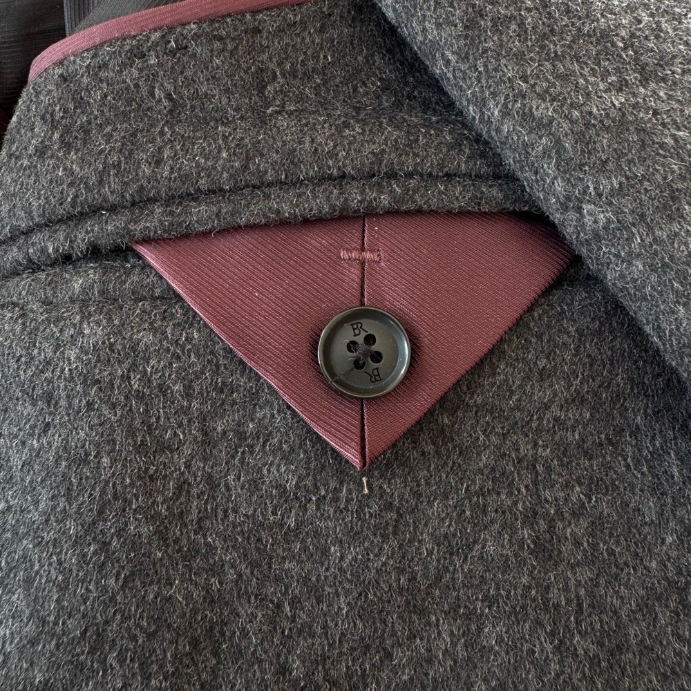 BRAND NEW! Banana Republic Men’s Gray Wool Blend Double Breasted Coat - Picture 9 of 13